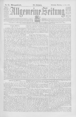 Allgemeine Zeitung Samstag 10. März 1900