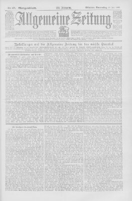 Allgemeine Zeitung Donnerstag 28. Juni 1900