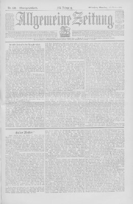 Allgemeine Zeitung Samstag 20. Oktober 1900