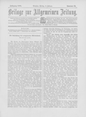 Allgemeine Zeitung Freitag 9. Februar 1900