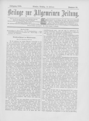 Allgemeine Zeitung Dienstag 13. Februar 1900