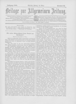 Allgemeine Zeitung Freitag 16. März 1900