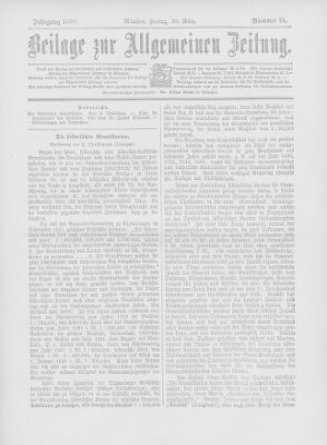 Allgemeine Zeitung Freitag 30. März 1900