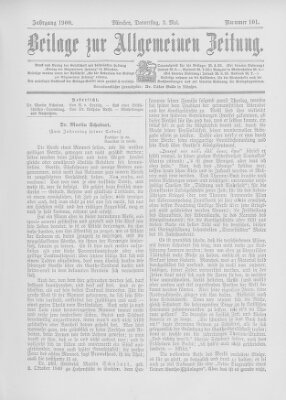 Allgemeine Zeitung Donnerstag 3. Mai 1900