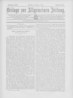 Allgemeine Zeitung Samstag 7. Juli 1900