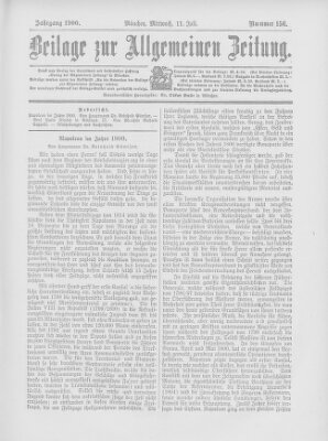 Allgemeine Zeitung Mittwoch 11. Juli 1900