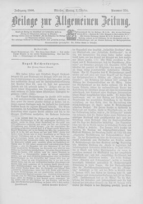 Allgemeine Zeitung Montag 1. Oktober 1900