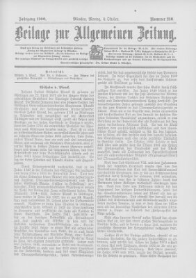 Allgemeine Zeitung Montag 8. Oktober 1900