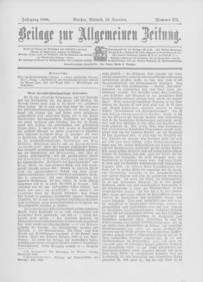 Allgemeine Zeitung Mittwoch 28. November 1900