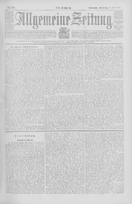 Allgemeine Zeitung Sonntag 21. Juli 1901