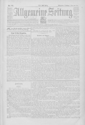 Allgemeine Zeitung Freitag 1. November 1901