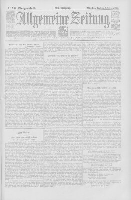 Allgemeine Zeitung Freitag 8. November 1901