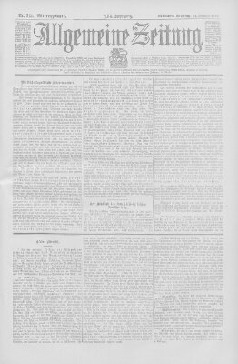 Allgemeine Zeitung Montag 11. November 1901