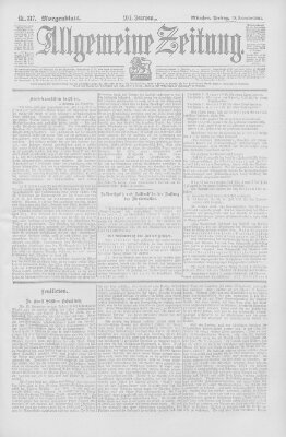Allgemeine Zeitung Freitag 15. November 1901