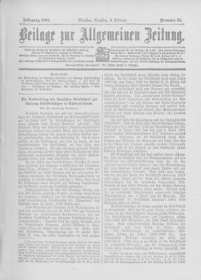 Allgemeine Zeitung Samstag 9. Februar 1901