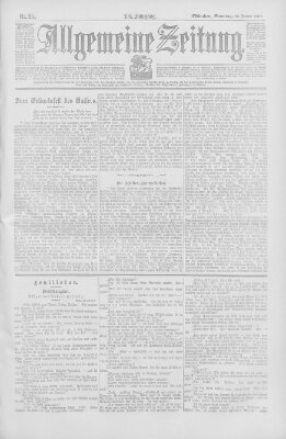 Allgemeine Zeitung Sonntag 26. Januar 1902