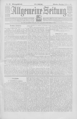 Allgemeine Zeitung Samstag 8. Februar 1902