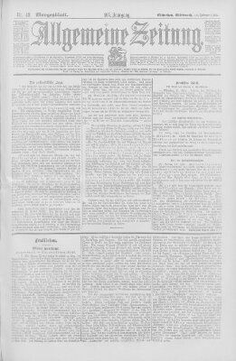 Allgemeine Zeitung Mittwoch 12. Februar 1902