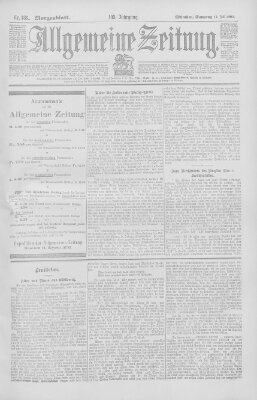 Allgemeine Zeitung Samstag 12. Juli 1902
