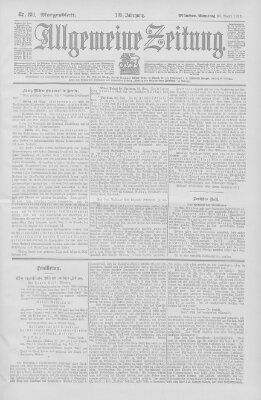 Allgemeine Zeitung Samstag 30. August 1902