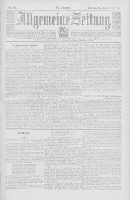 Allgemeine Zeitung Sonntag 26. Oktober 1902