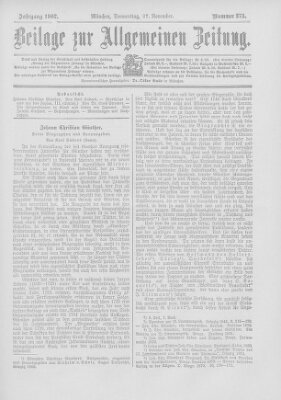 Allgemeine Zeitung Donnerstag 27. November 1902