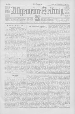 Allgemeine Zeitung Sonntag 12. Juli 1903