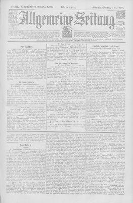 Allgemeine Zeitung Montag 3. August 1903