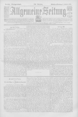 Allgemeine Zeitung Dienstag 15. September 1903