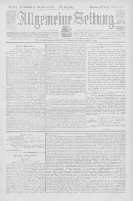 Allgemeine Zeitung Montag 2. November 1903