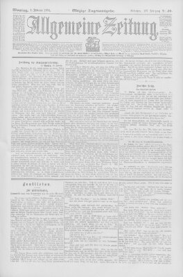 Allgemeine Zeitung Montag 1. Februar 1904