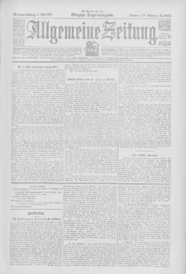 Allgemeine Zeitung Donnerstag 2. Juni 1904