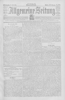 Allgemeine Zeitung Mittwoch 20. Juli 1904