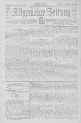 Allgemeine Zeitung Donnerstag 1. September 1904