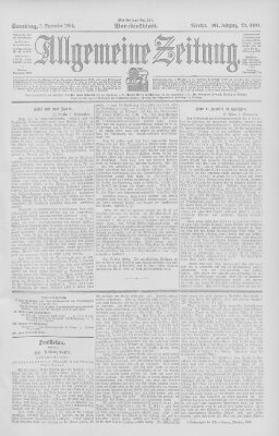 Allgemeine Zeitung Samstag 3. September 1904