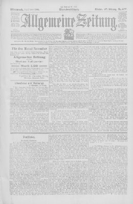 Allgemeine Zeitung Mittwoch 19. Oktober 1904