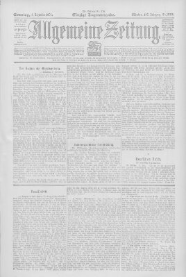 Allgemeine Zeitung Sonntag 4. Dezember 1904