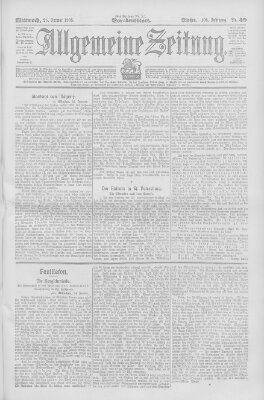 Allgemeine Zeitung Mittwoch 25. Januar 1905
