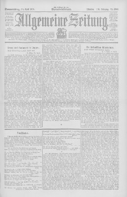 Allgemeine Zeitung Donnerstag 20. April 1905