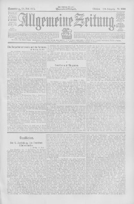 Allgemeine Zeitung Samstag 20. Mai 1905