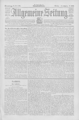 Allgemeine Zeitung Dienstag 23. Mai 1905
