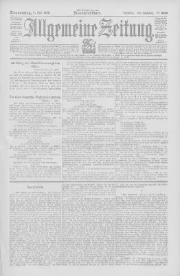 Allgemeine Zeitung Donnerstag 8. Juni 1905