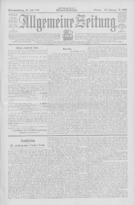 Allgemeine Zeitung Donnerstag 29. Juni 1905