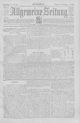 Allgemeine Zeitung Freitag 14. Juli 1905