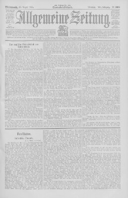 Allgemeine Zeitung Mittwoch 30. August 1905