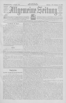 Allgemeine Zeitung Donnerstag 31. August 1905