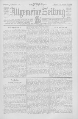 Allgemeine Zeitung Montag 13. November 1905