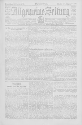 Allgemeine Zeitung Dienstag 21. November 1905