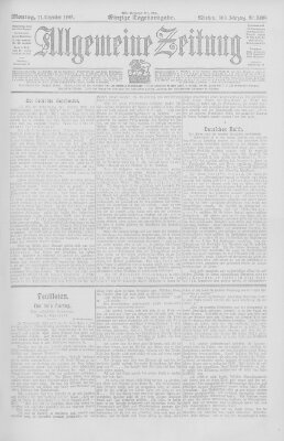 Allgemeine Zeitung Montag 11. Dezember 1905