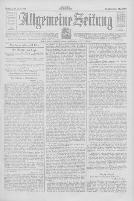 Allgemeine Zeitung Freitag 13. Juli 1906